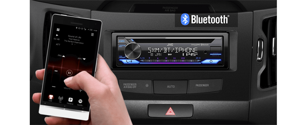 JVC KD-TD91BTS Bluetooth USB Stereo Receiver, CD/DVD Player, 1-DIN Car Head Unit-Car Toys