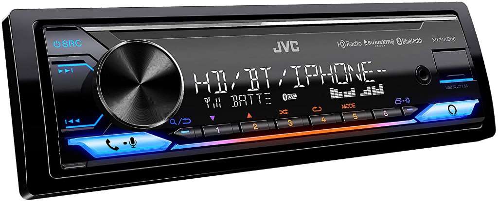 JVC KD-X470BHS 1-DIN Car Stereo Receiver w Bluetooth, USB, HD AM/FM Radio, Alexa-Car Toys