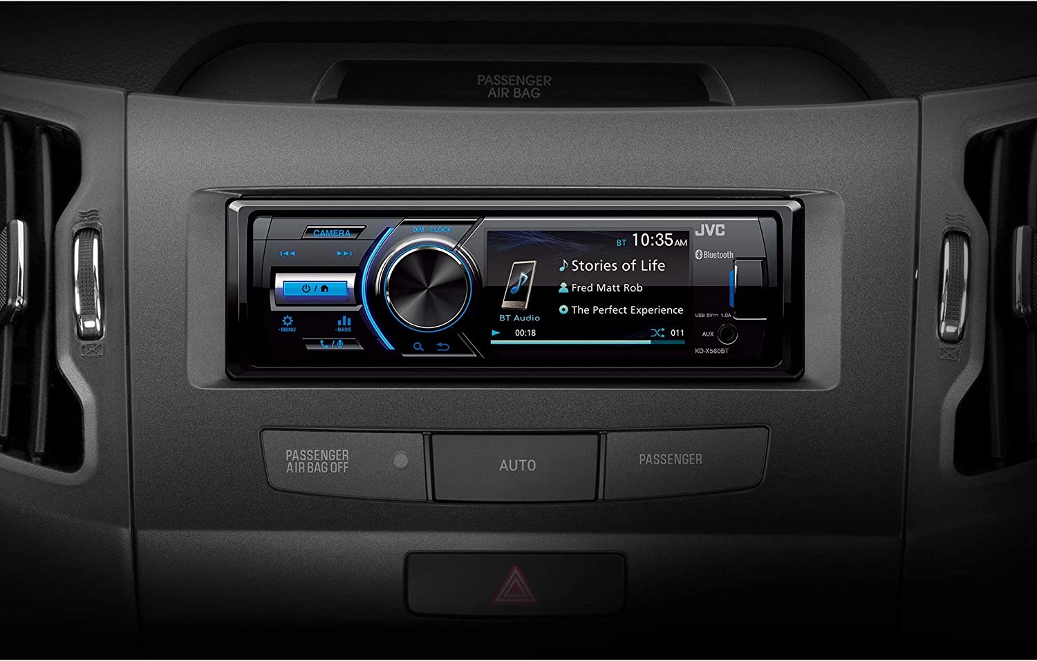 JVC KD-X560BT Marine Powersports Audio Media Receiver, 45W x 4, Bluetooth, DSP-Car Toys