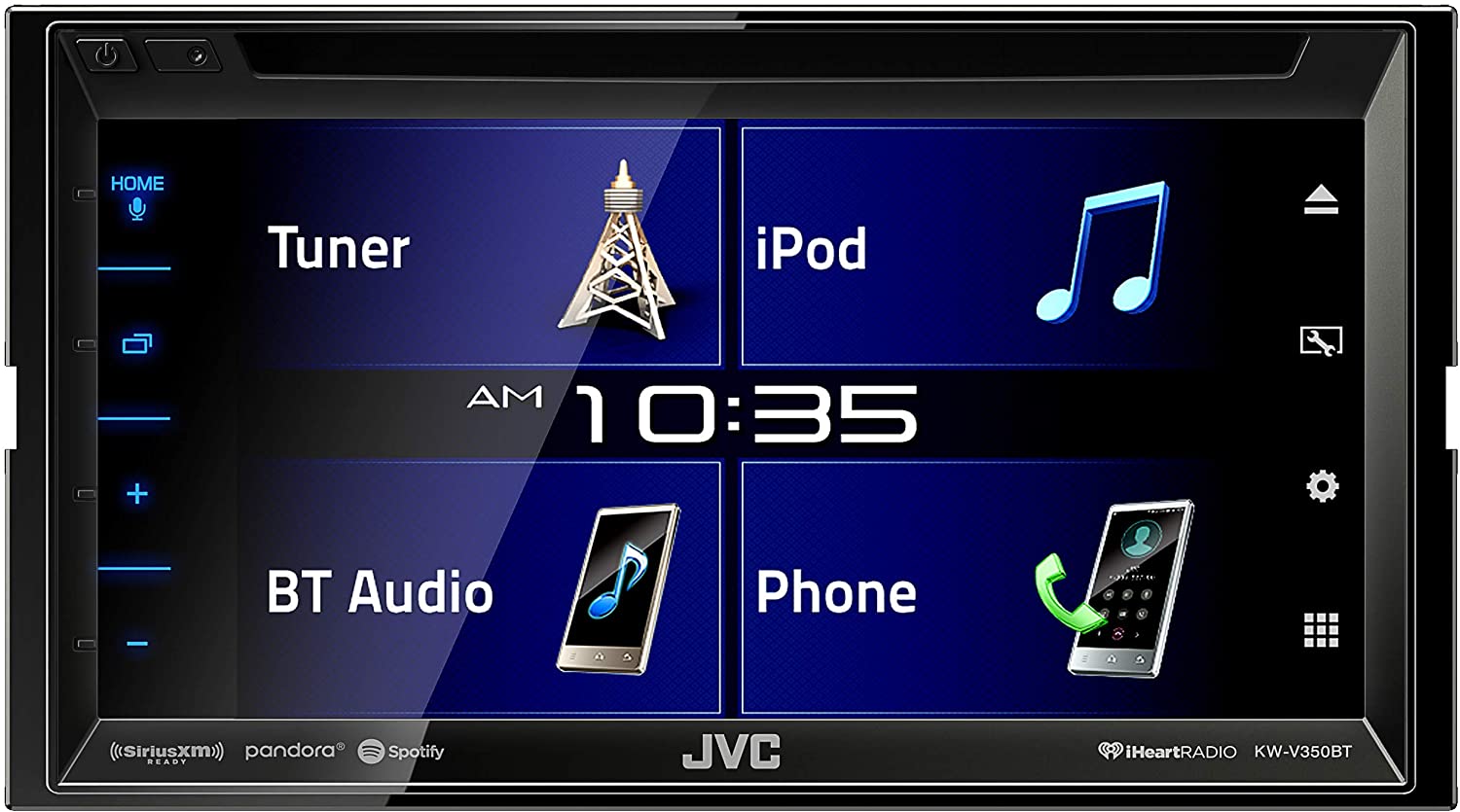 JVC KW-V350BT Car Stereo, 2-DIN Bluetooth Head Unit w/ CD/DVD Player & USB Port-Car Toys