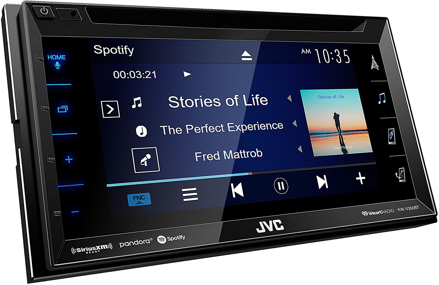 JVC KW-V350BT Car Stereo, 2-DIN Bluetooth Head Unit w/ CD/DVD Player & USB Port-Car Toys