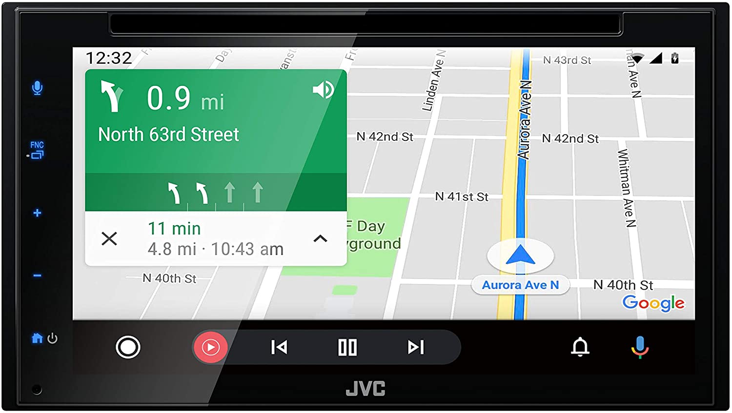 JVC KW-V660BT Head Unit, Apple CarPlay Android Auto Car Stereo, DVD/CD Receiver-Car Toys