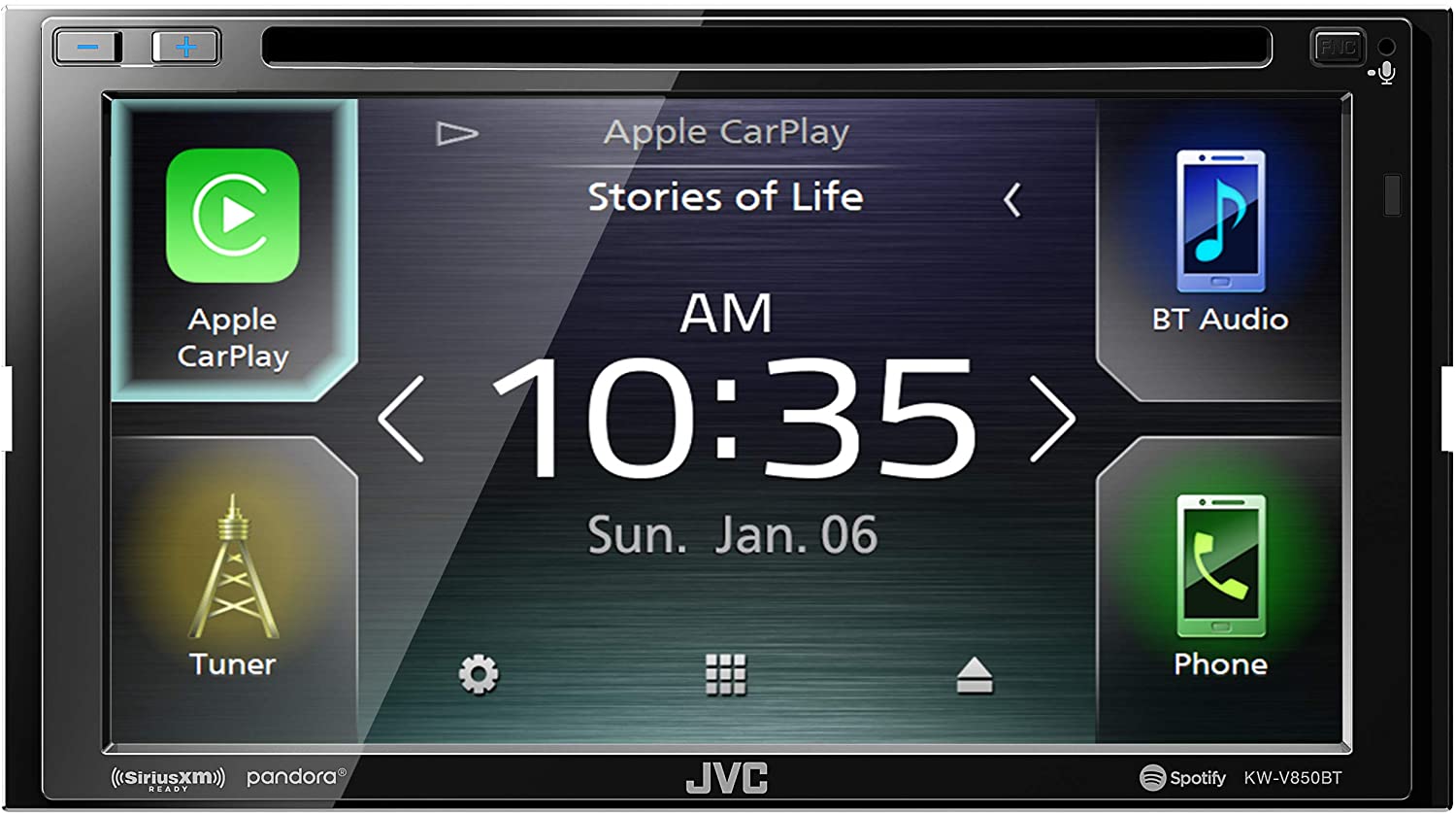 JVC KW-V850BT 6.8" DVD/Media Receiver with Apple CarPlay and Android Auto-Car Toys