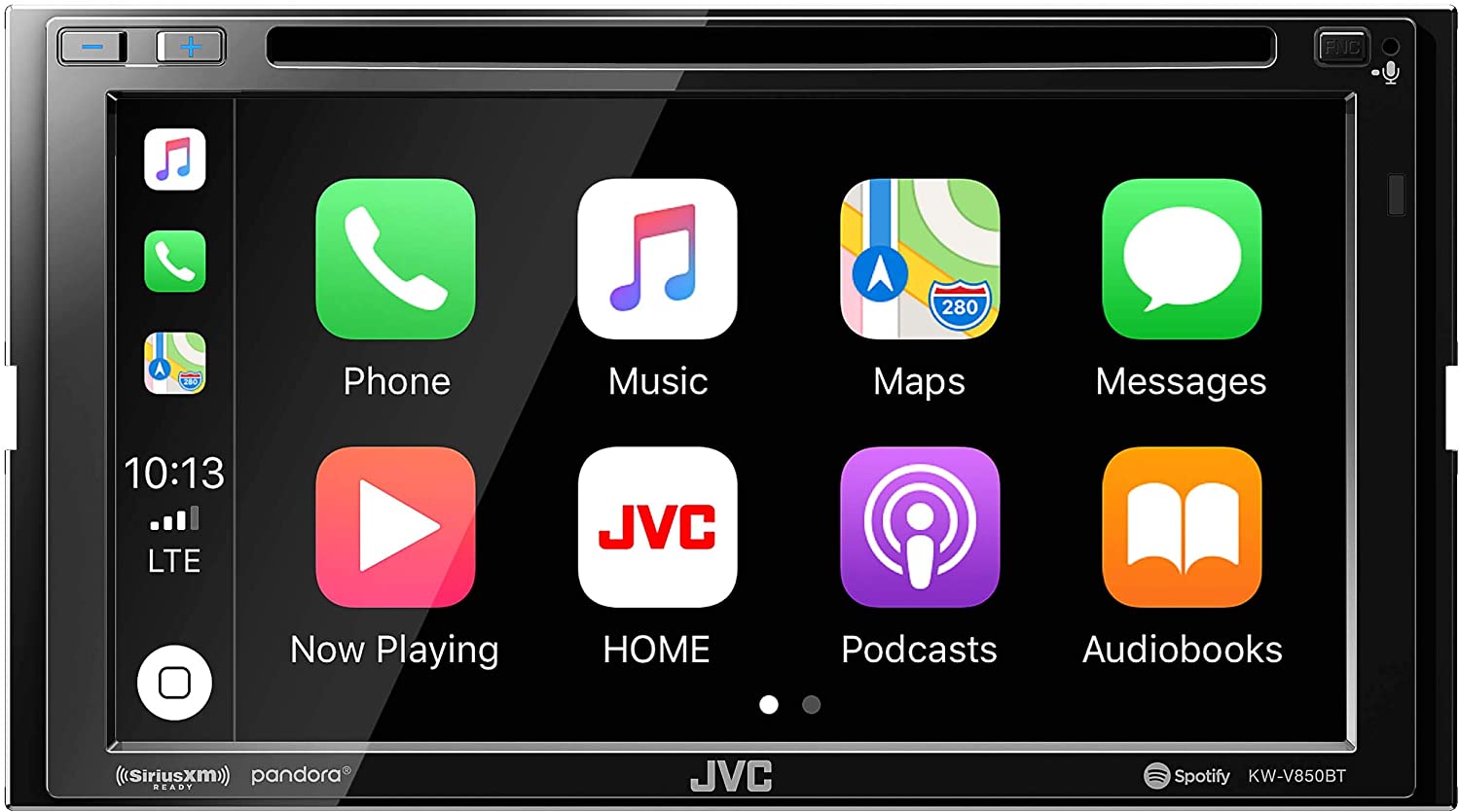 JVC KW-V850BT 6.8" DVD/Media Receiver with Apple CarPlay and Android Auto-Car Toys