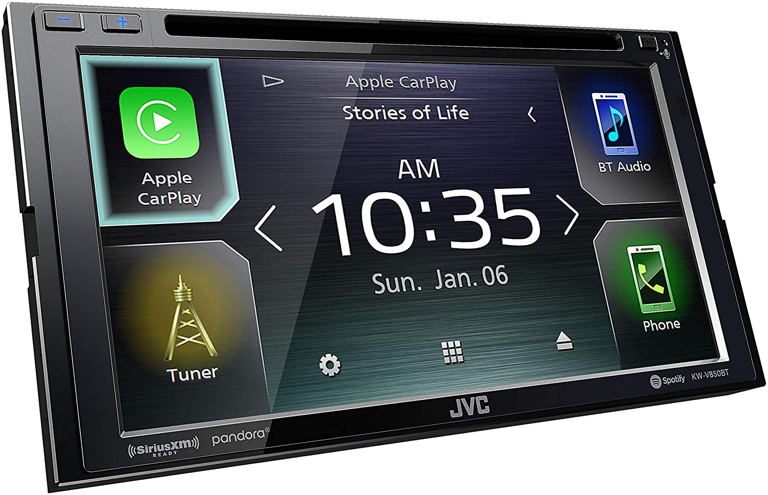 JVC KW-V850BT 6.8" DVD/Media Receiver with Apple CarPlay and Android Auto-Car Toys