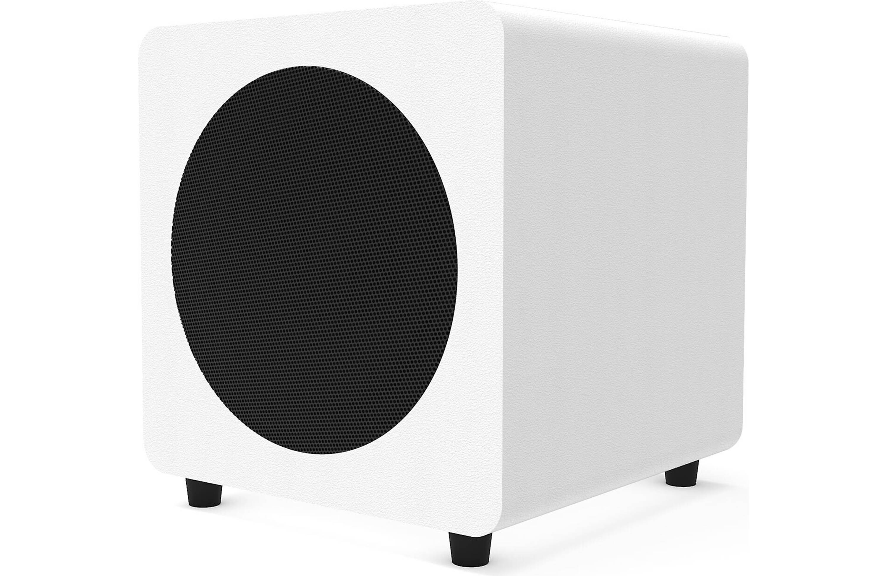 Kanto SUB8VMW Powered Sealed 8" Floor/Tabletop Home Audio Subwoofer, 300W, White-Car Toys