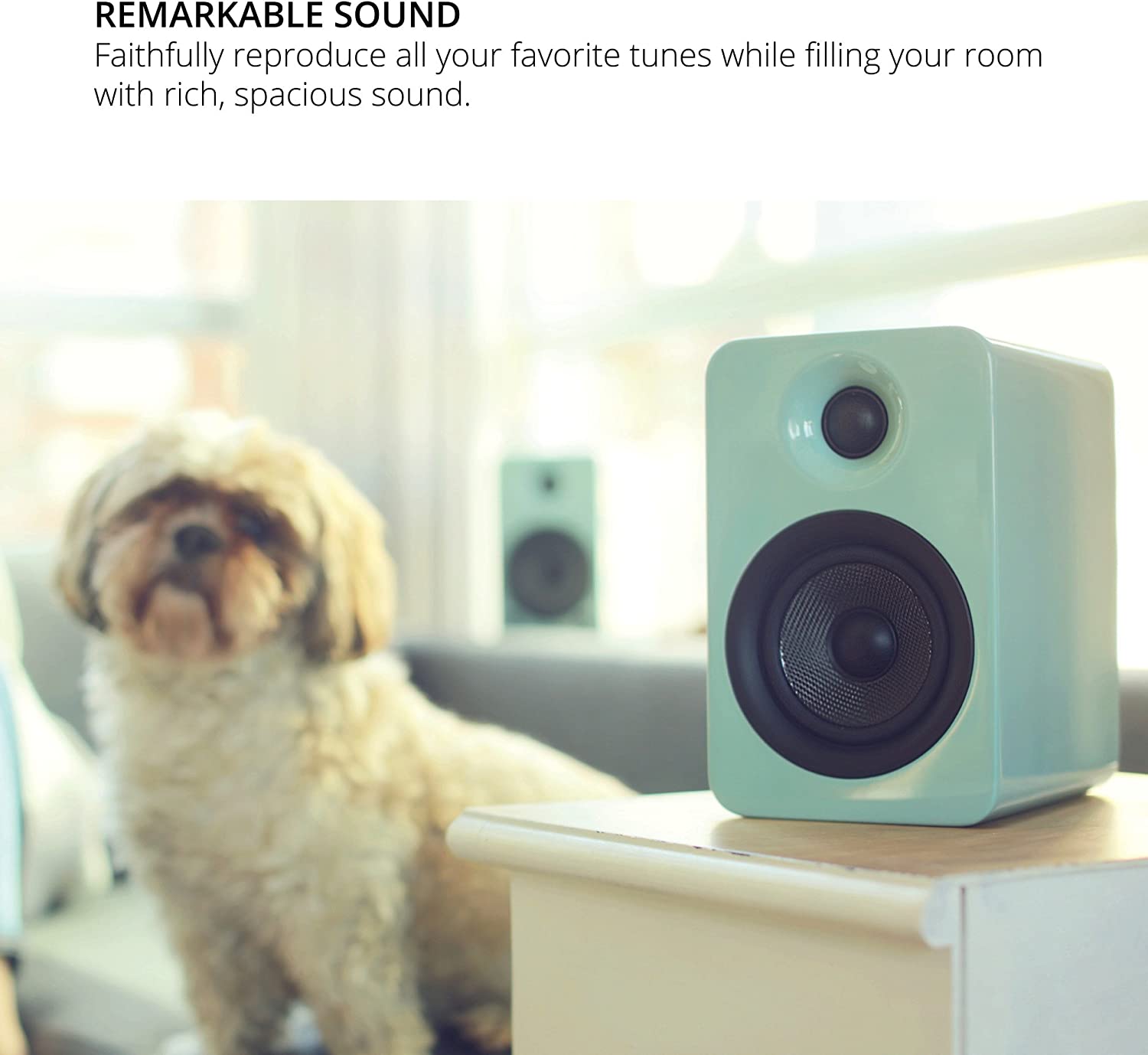 Kanto YU4 Powered Bookshelf Speakers, Bluetooth, Phono Preamp, 140W, YU4MW/White-Car Toys