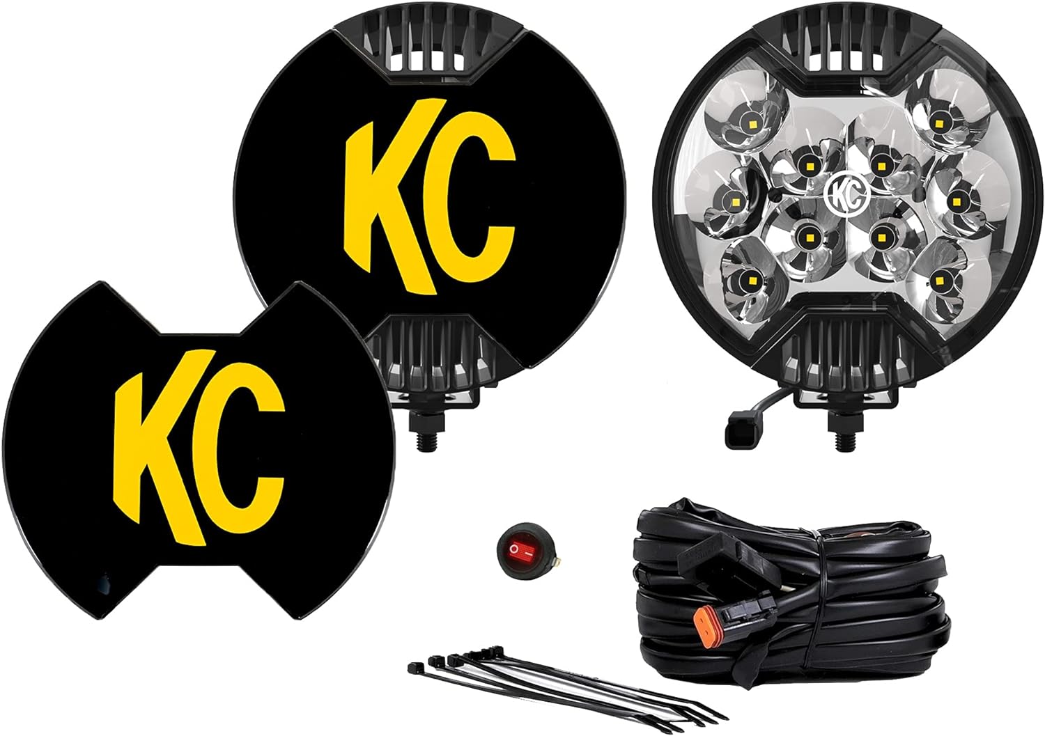 KC HiLiTES 0100 SlimLite 6" LED High Power 2-Light System - 50 Watt Offroad Spot-Car Toys