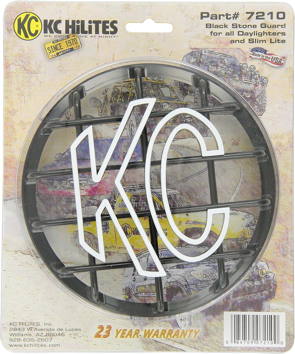 KC HiLites 7210 6" Single Stone Guard - Protects SlimLite, Daylighter and Pro-Sport-Car Toys