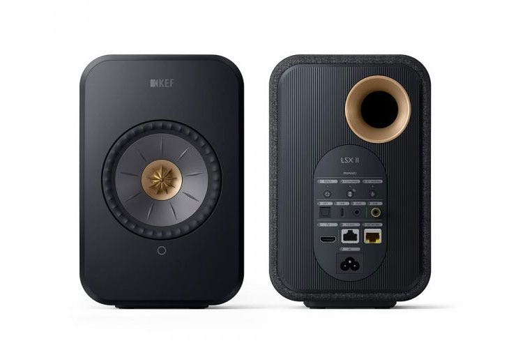 KEF LSX II Bookshelf Speaker Pair - Black-Car Toys