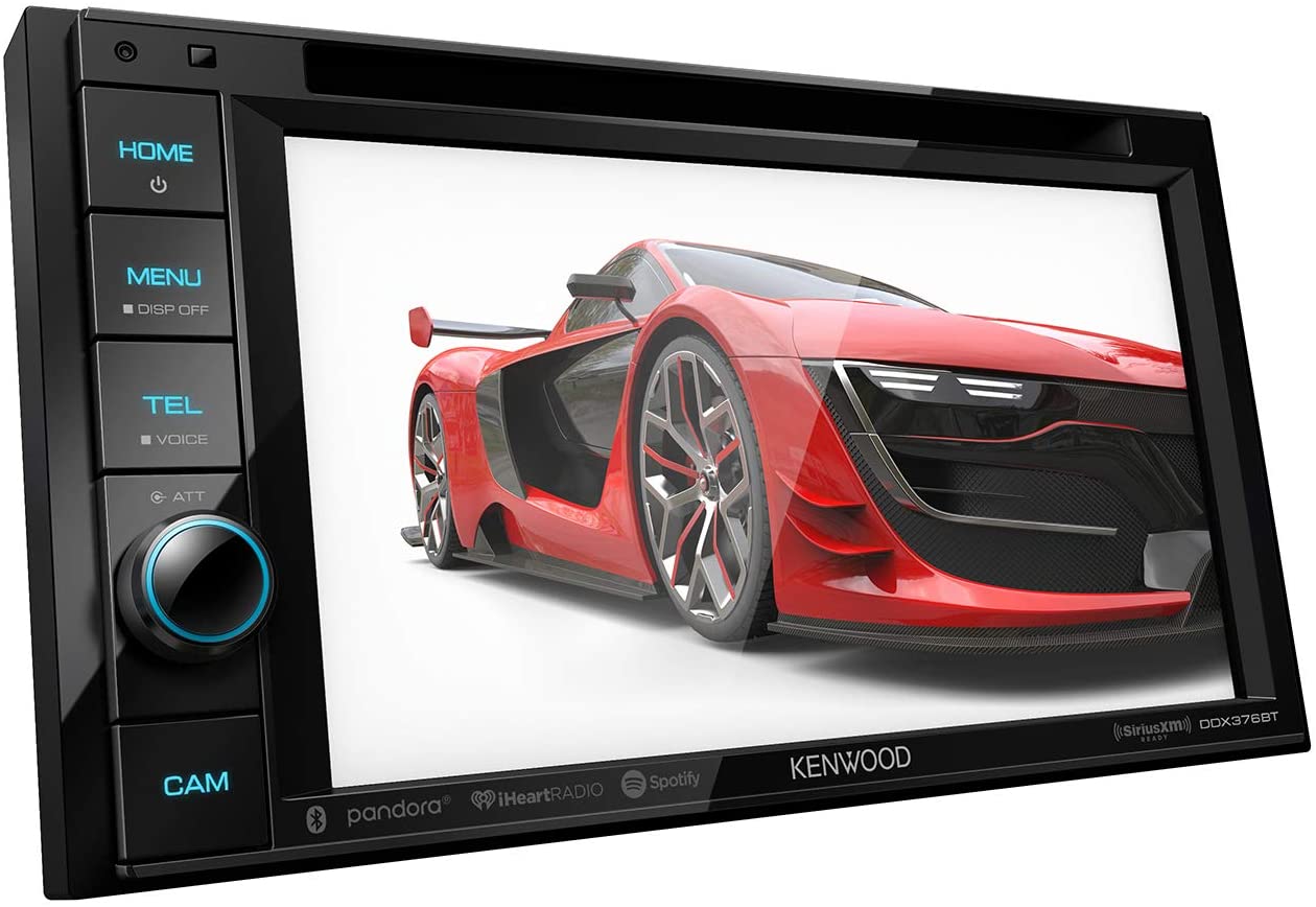 Kenwood DDX376BT 6.2" CD/DVD Car Stereo Receiver, Bluetooth Multimedia Head Unit-Car Toys