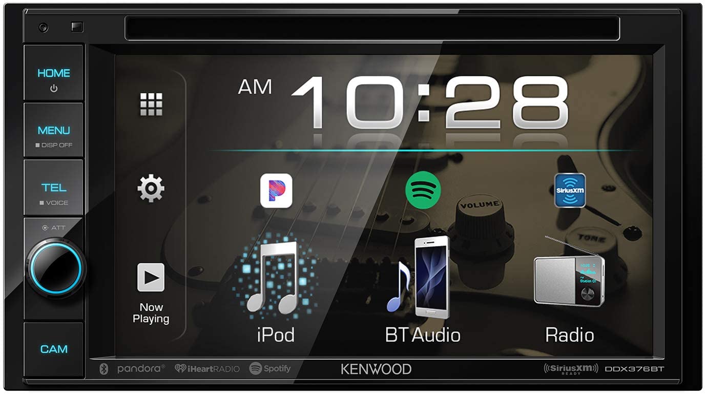 Kenwood DDX376BT 6.2" CD/DVD Car Stereo Receiver, Bluetooth Multimedia Head Unit-Car Toys