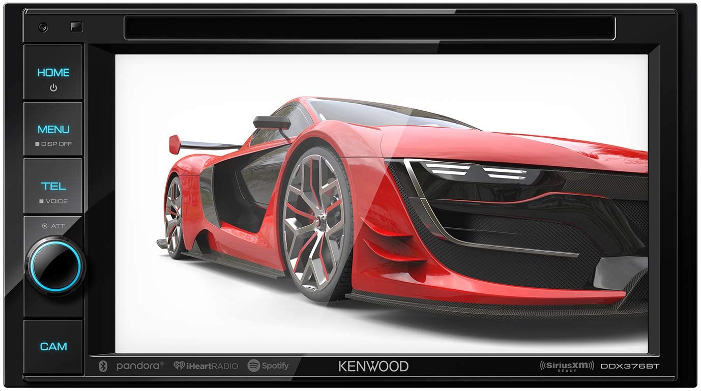 Kenwood DDX376BT 6.2" CD/DVD Car Stereo Receiver, Bluetooth Multimedia Head Unit-Car Toys