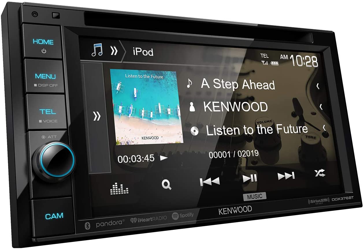 Kenwood DDX376BT 6.2" CD/DVD Car Stereo Receiver, Bluetooth Multimedia Head Unit-Car Toys