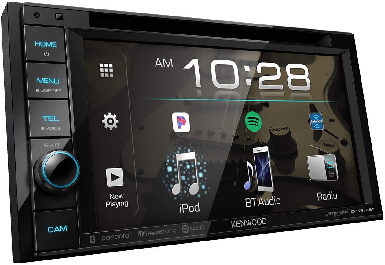 Kenwood DDX376BT 6.2" CD/DVD Car Stereo Receiver, Bluetooth Multimedia Head Unit-Car Toys