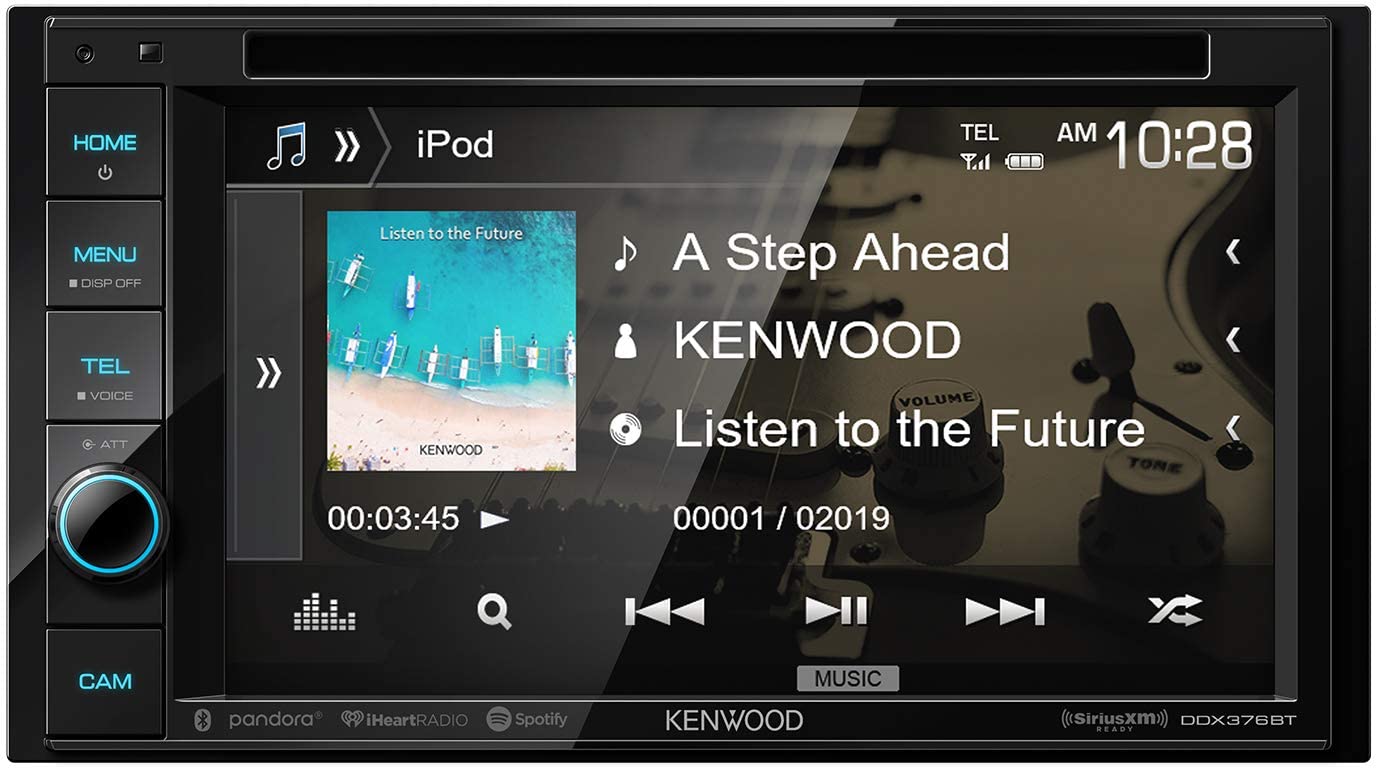 Kenwood DDX376BT 6.2" CD/DVD Car Stereo Receiver, Bluetooth Multimedia Head Unit-Car Toys