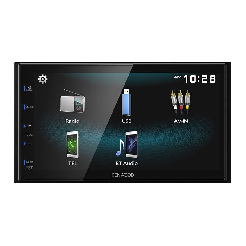 Kenwood DMX125BTB 6.8 Inch Multimedia Receiver with Bluetooth (Factory Refurbished)-Car Toys