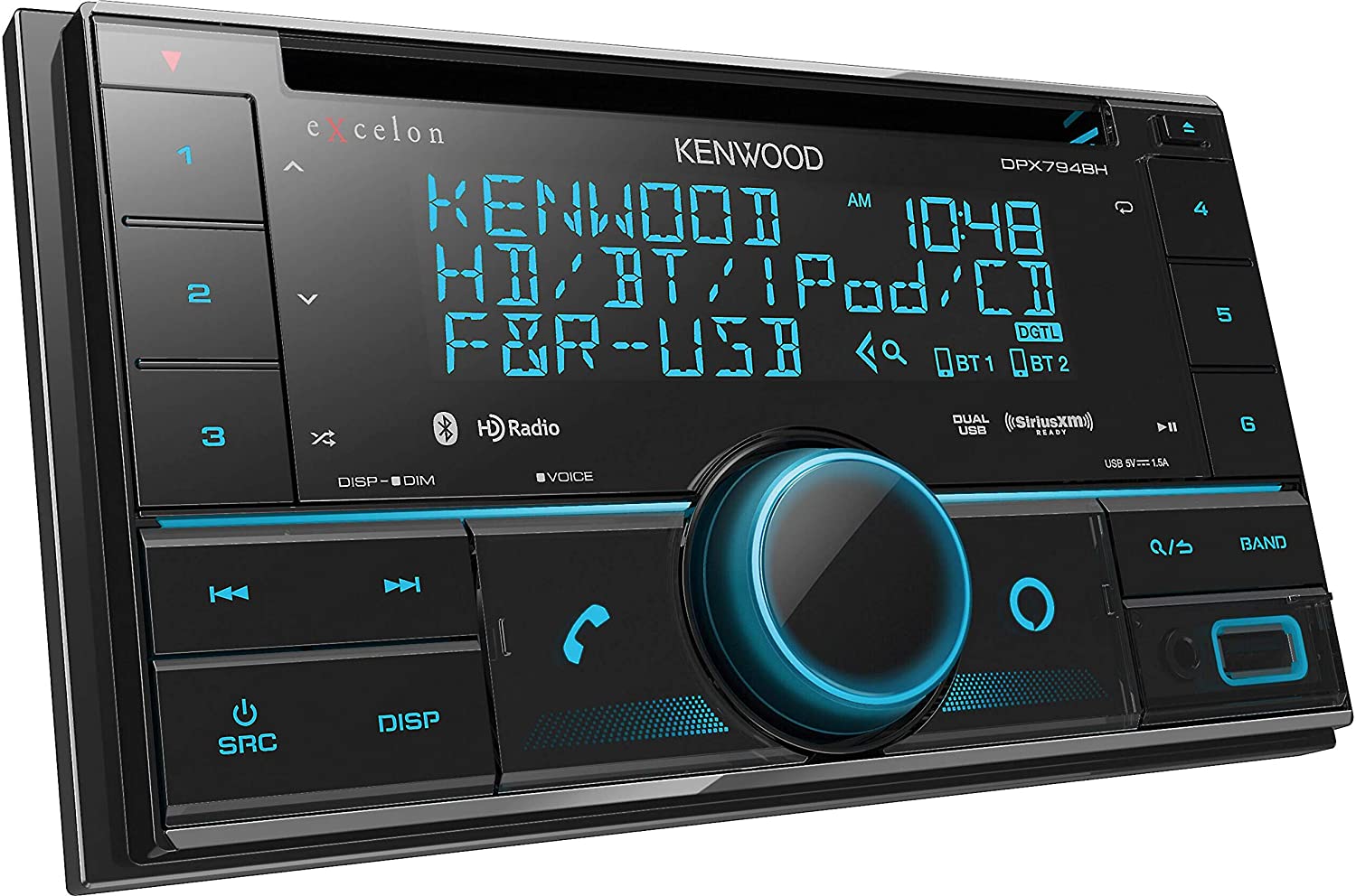 Kenwood DPX-794BH 2-Din CD Car Stereo Receiver, Alexa, Bluetooth, HD Radio, SXM-Car Toys