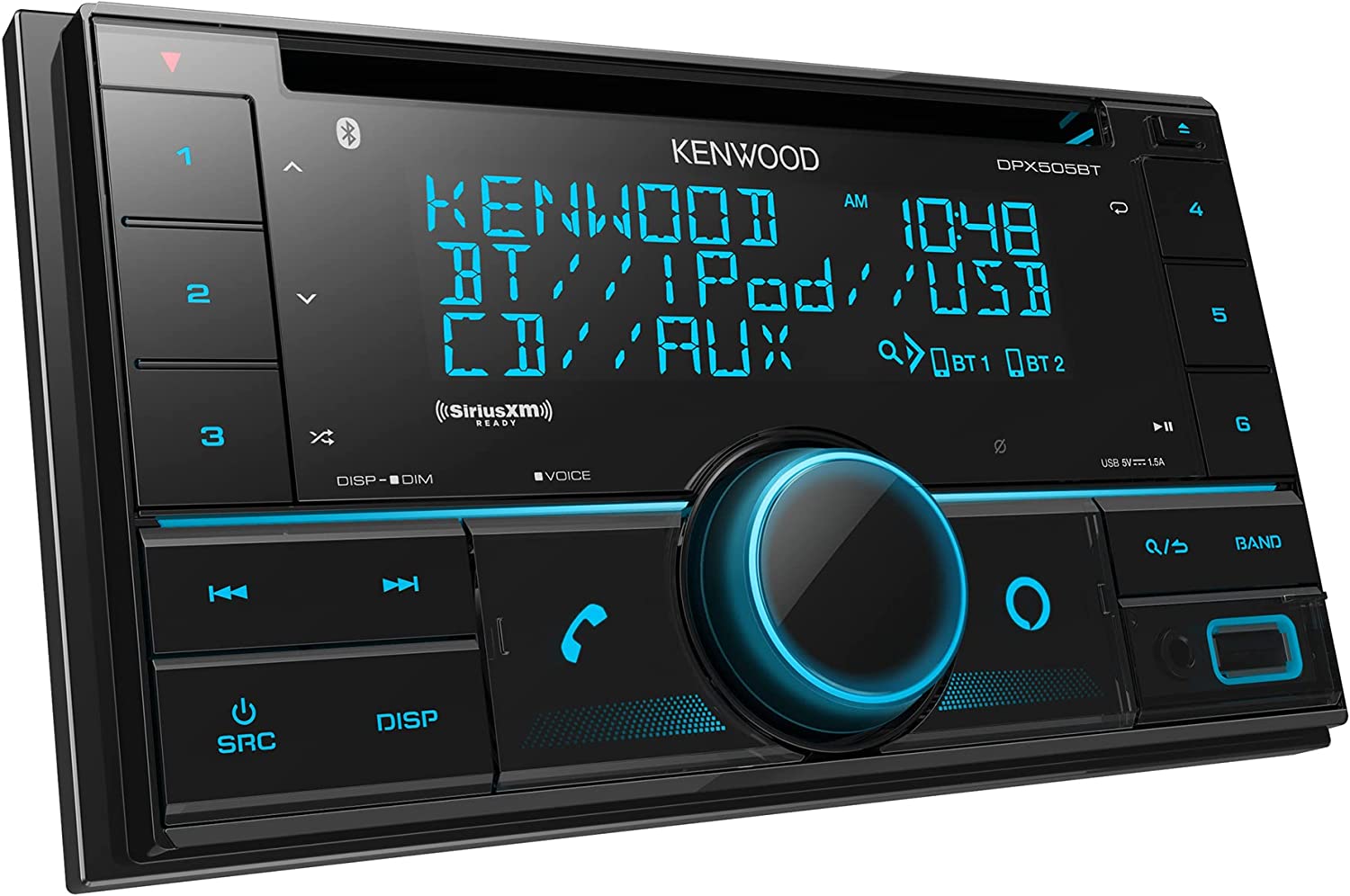 Kenwood DPX505BT 2-DIN Bluetooth & CD Car Stereo, Alexa, SiriusXM Ready Radio-Car Toys