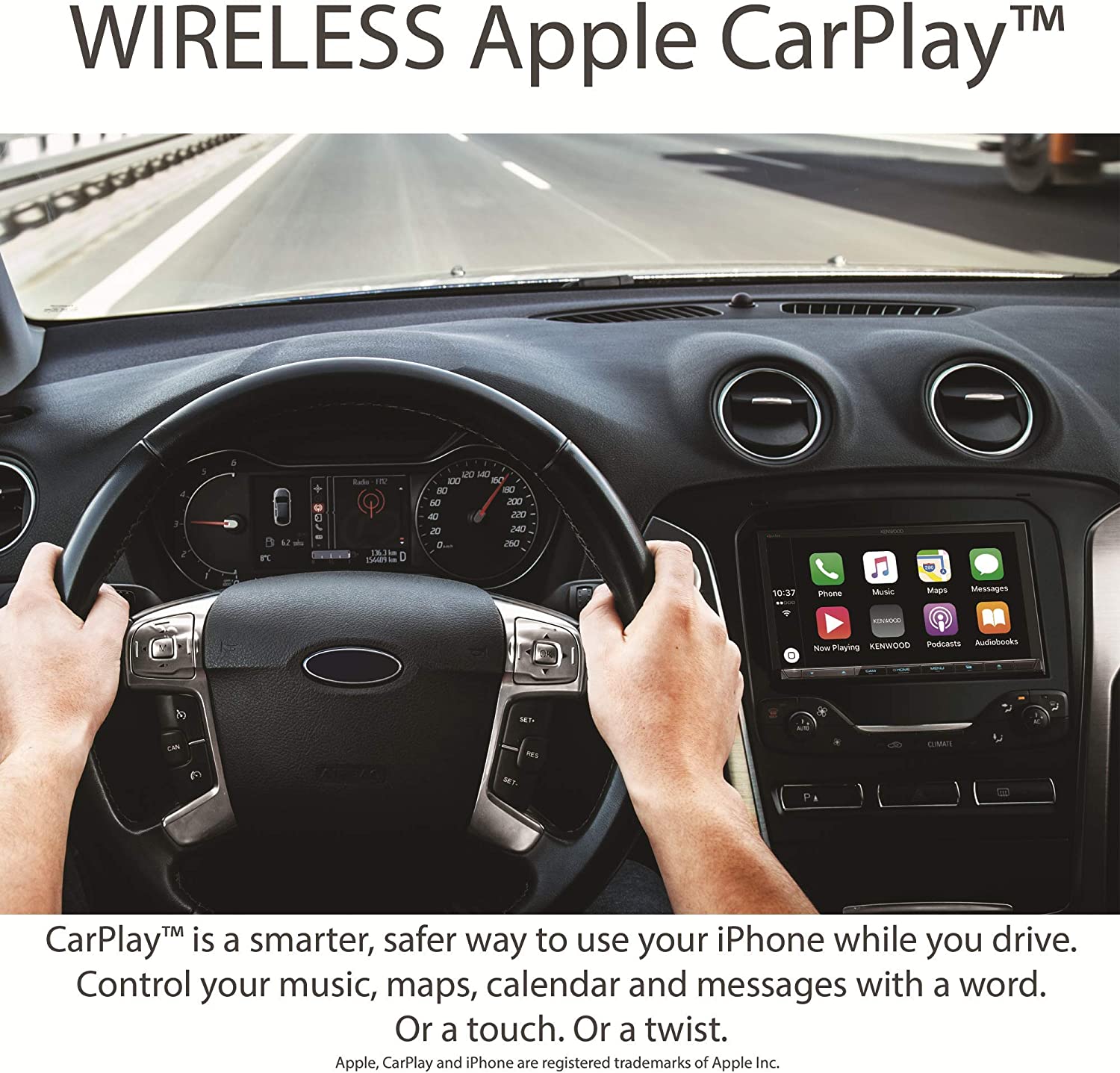 Kenwood eXcelon DDX9907XR Wireless Apple CarPlay/AA Car Stereo, CD/DVD, HD Radio-Car Toys