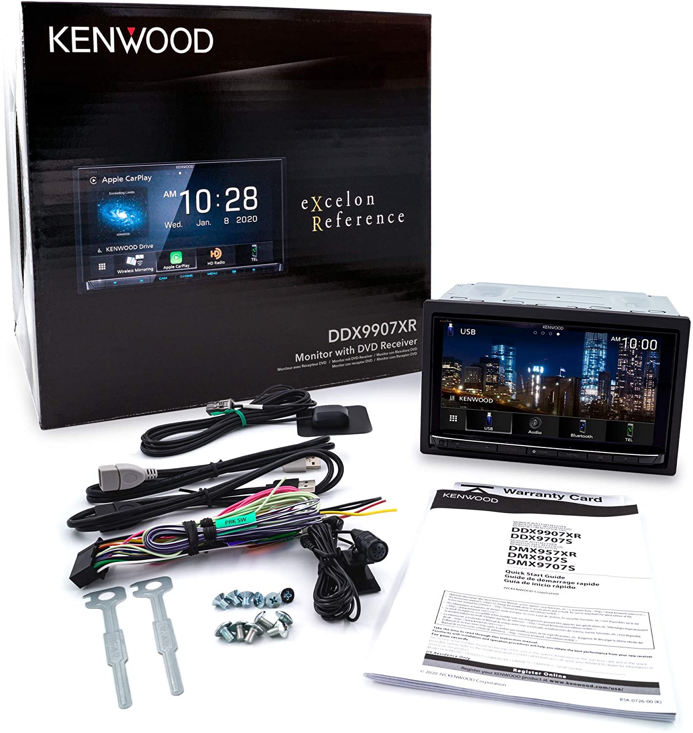 Kenwood eXcelon DDX9907XR Wireless Apple CarPlay/AA Car Stereo, CD/DVD, HD Radio-Car Toys