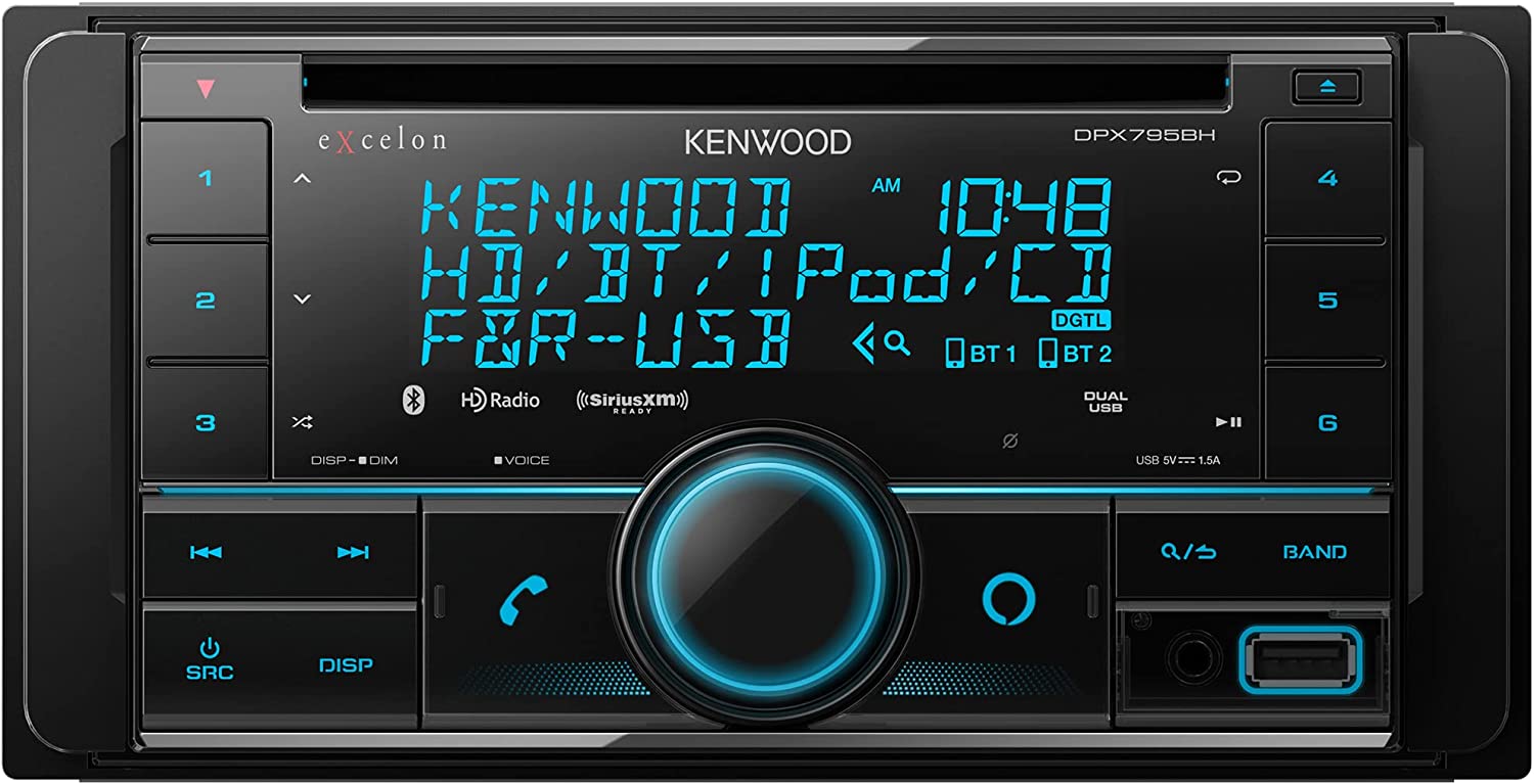 Kenwood eXcelon DPX795BH 2-DIN Car Stereo, CD, Bluetooth, Alexa, SiriusXM Ready-Car Toys