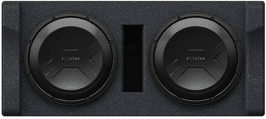 Kenwood Excelon P-XW1221D Ported 2-ohm Dual Loaded Enclosure w/ 2 12" Subwoofers-Car Toys