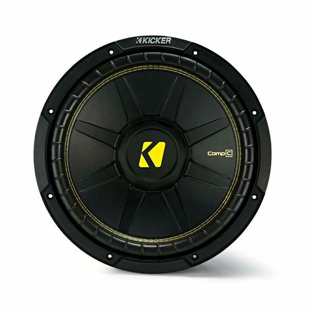 Kicker 12 Inch CompC 44CWCS124 Car Subwoofer, 300 Watt RMS 4 Ohm 1VC 12" Sub-Car Toys