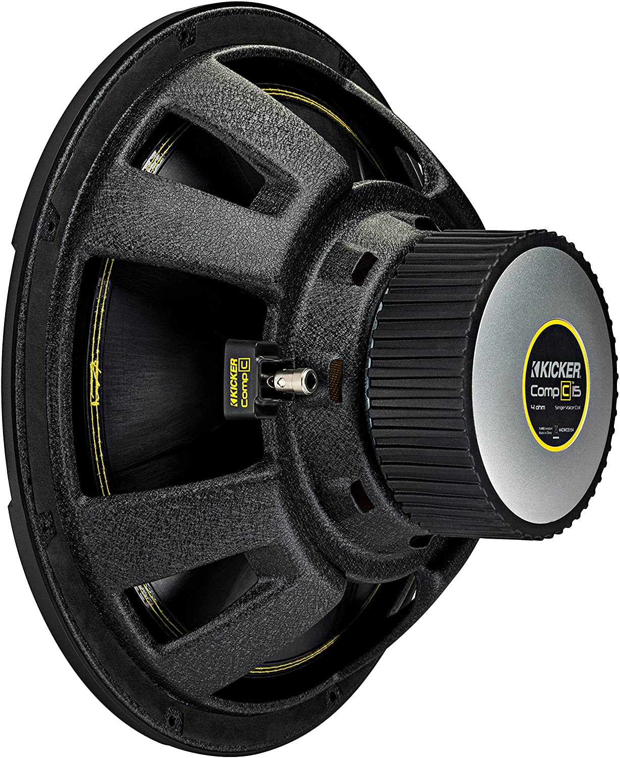 Kicker 44CWCS154 CompC 15" Car Audio Subwoofer, SVC, 4-Ohm, 600 W RMS, 1200 Peak-Car Toys