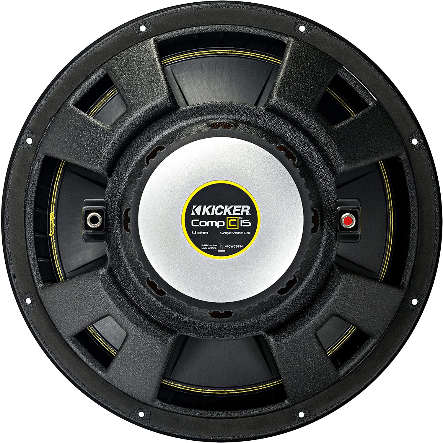 Kicker 44CWCS154 CompC 15" Car Audio Subwoofer, SVC, 4-Ohm, 600 W RMS, 1200 Peak-Car Toys