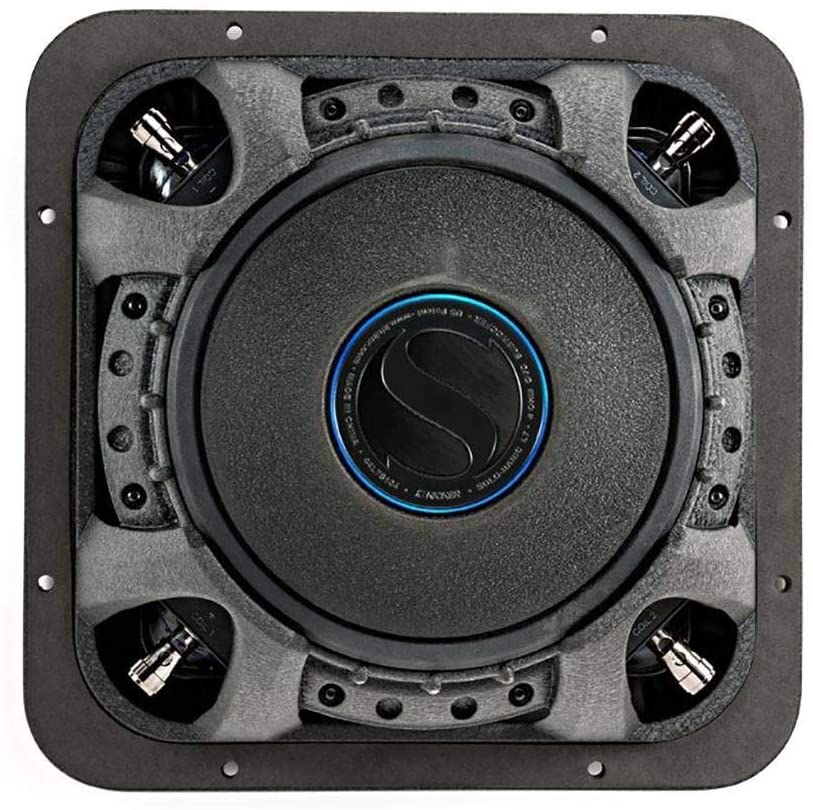 Kicker 44L7S102 L7S Solo-Baric 10 In 1200 W 2 Ohm DVC Square Car Audio Subwoofer-Car Toys