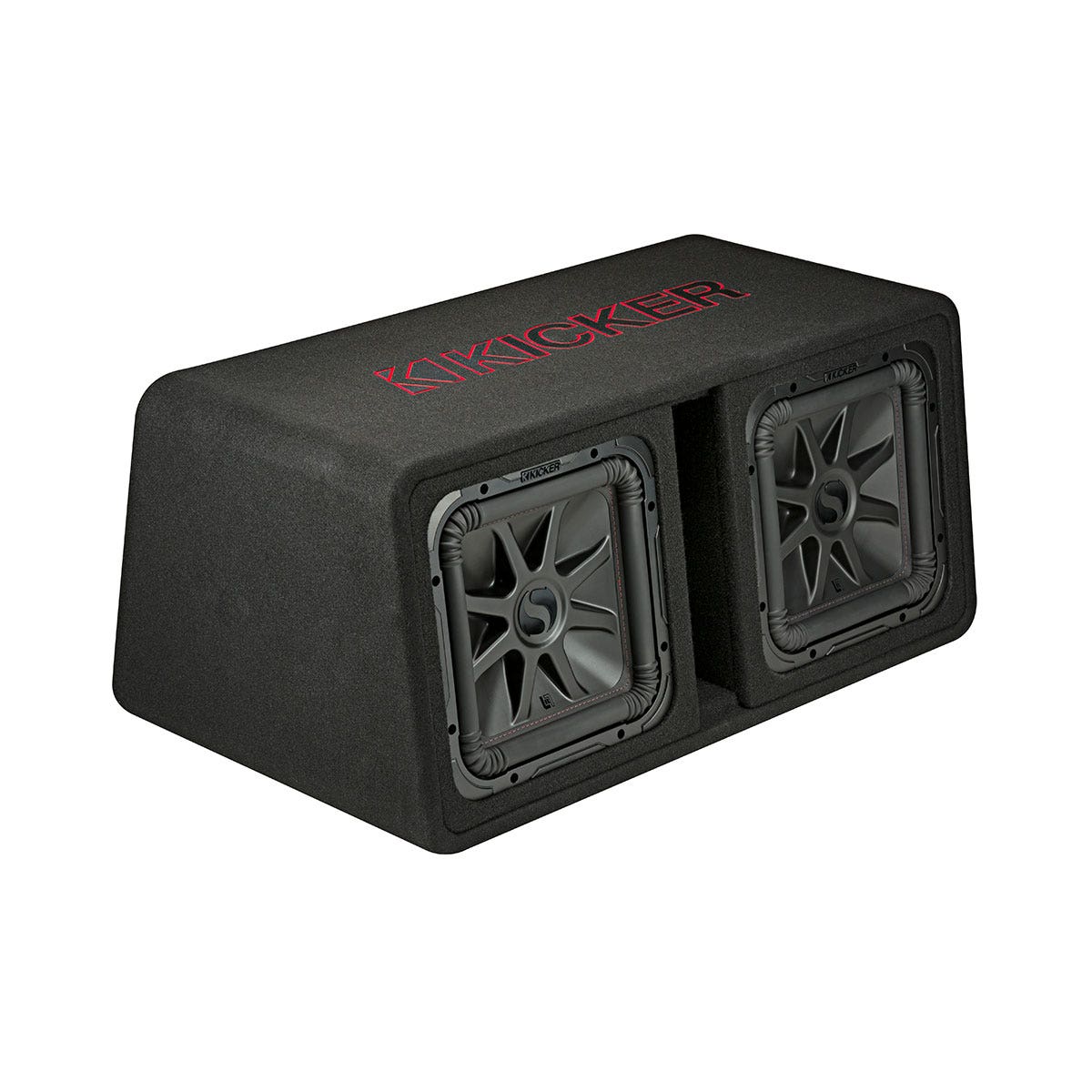 Kicker 45DL7R122 Dual 12" Solo-Baric L7R Loaded Subwoofer Enclosure - 2 Ohm-Car Toys