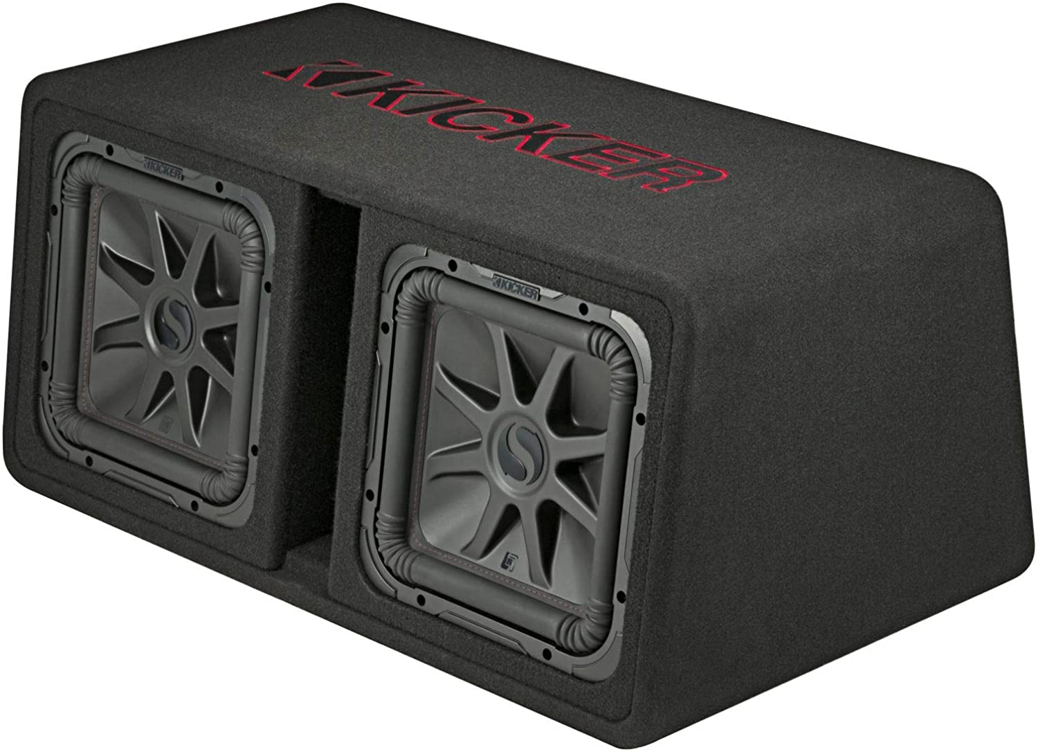 Kicker 45DL7R122 Dual 12" Solo-Baric L7R Loaded Subwoofer Enclosure - 2 Ohm-Car Toys