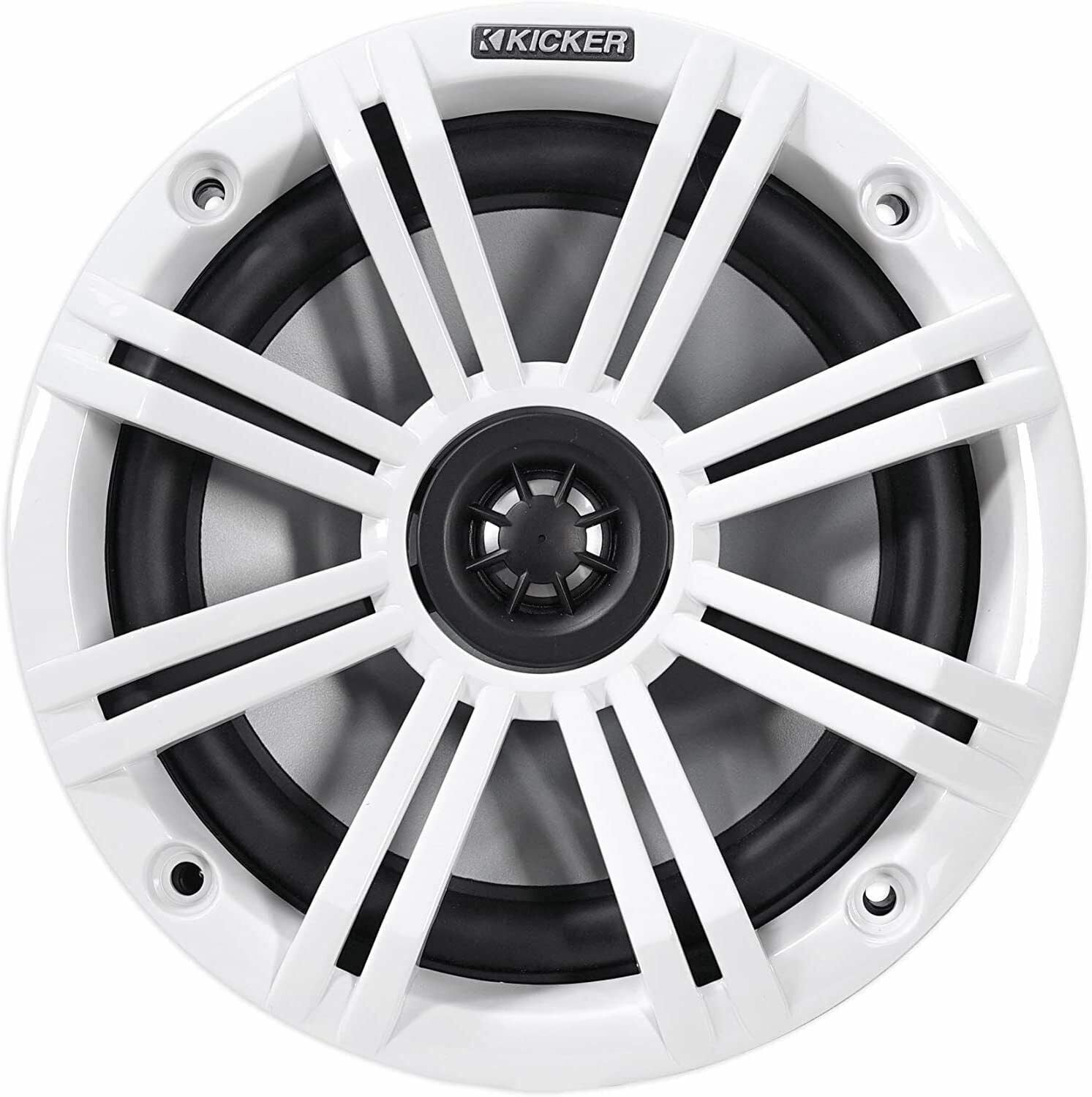 Kicker 45KM654 6.5" Marine Coaxial Speakers w/Black & White Grilles-Car Toys