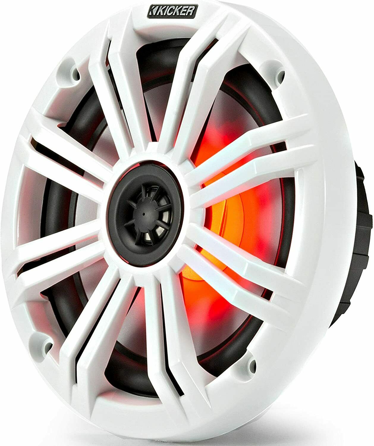 Kicker 45KM654L 6.5" Marine Speakers, LED Light Boat Coaxial, 4 Ohm, 195 Watt-Car Toys