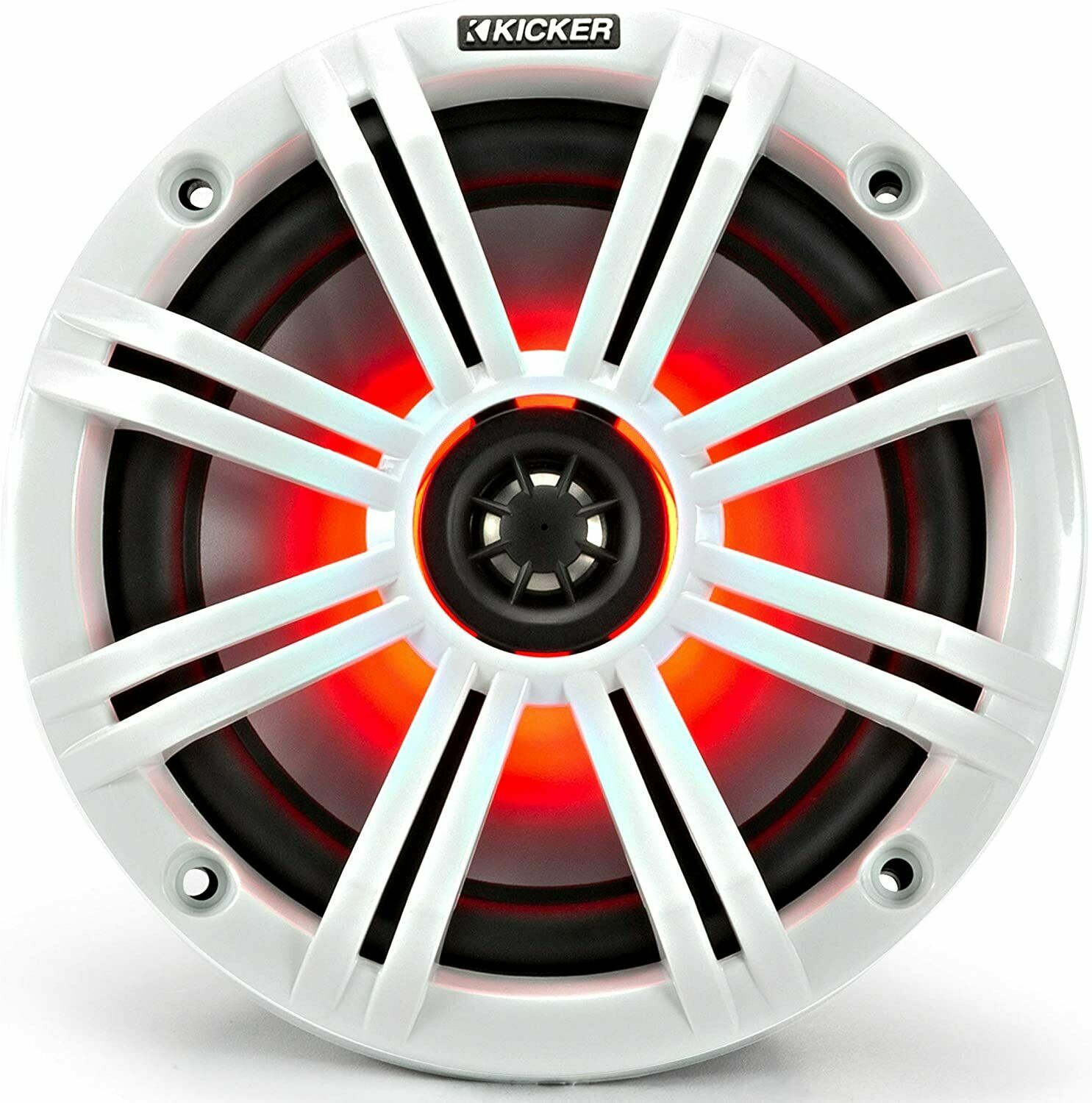 Kicker 45KM654L 6.5" Marine Speakers, LED Light Boat Coaxial, 4 Ohm, 195 Watt-Car Toys