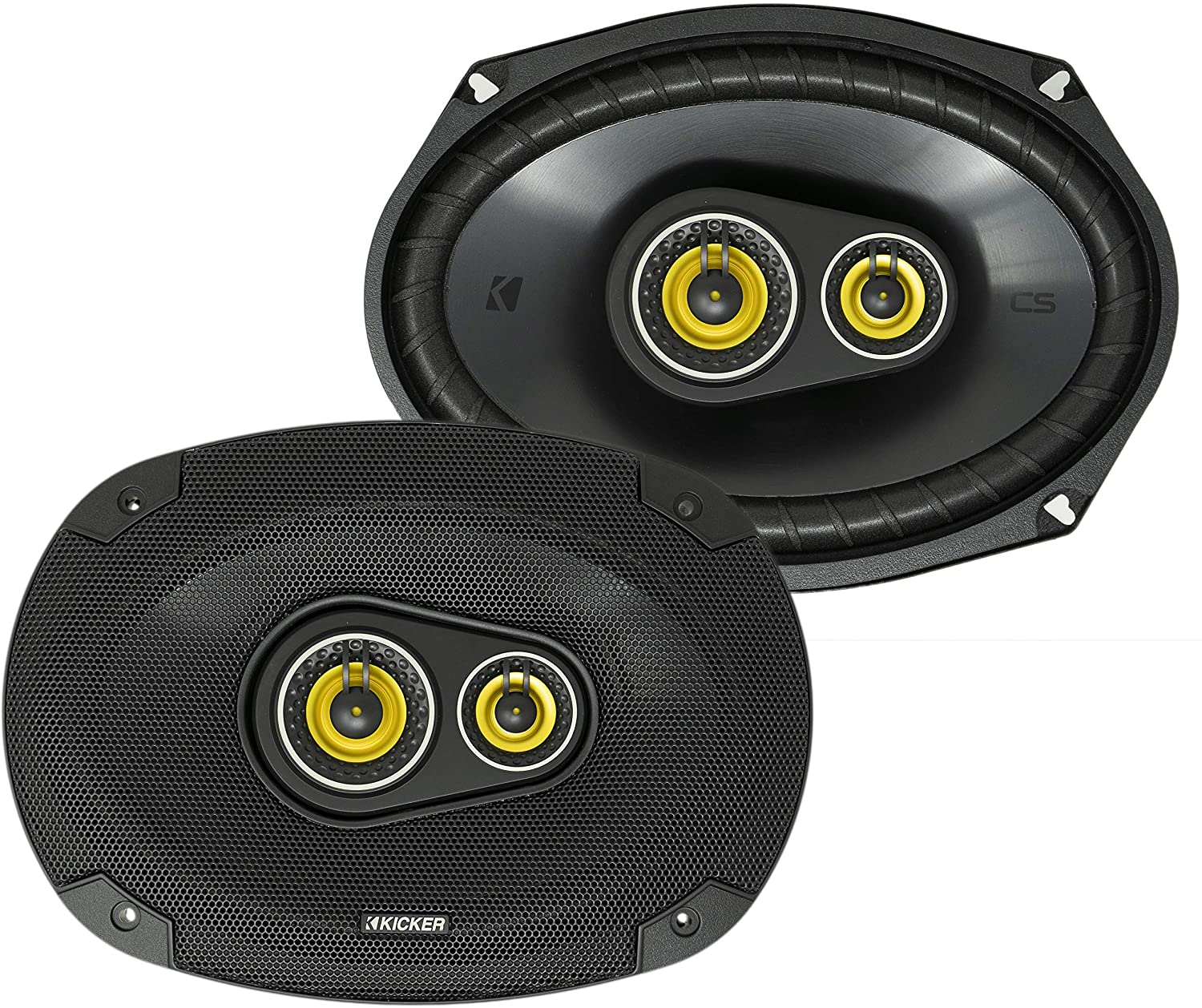 Kicker 46CSC6934 3-Way CS Series 6x9" Coaxial Car Audio Speakers Pair, 150 Watts-Car Toys