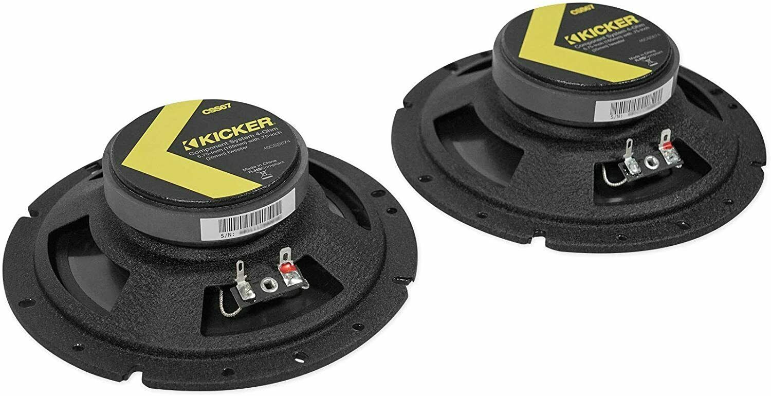 Kicker 46CSS674 Car Audio 6 3/4" Component Full Range Stereo Speakers CSS67-Car Toys