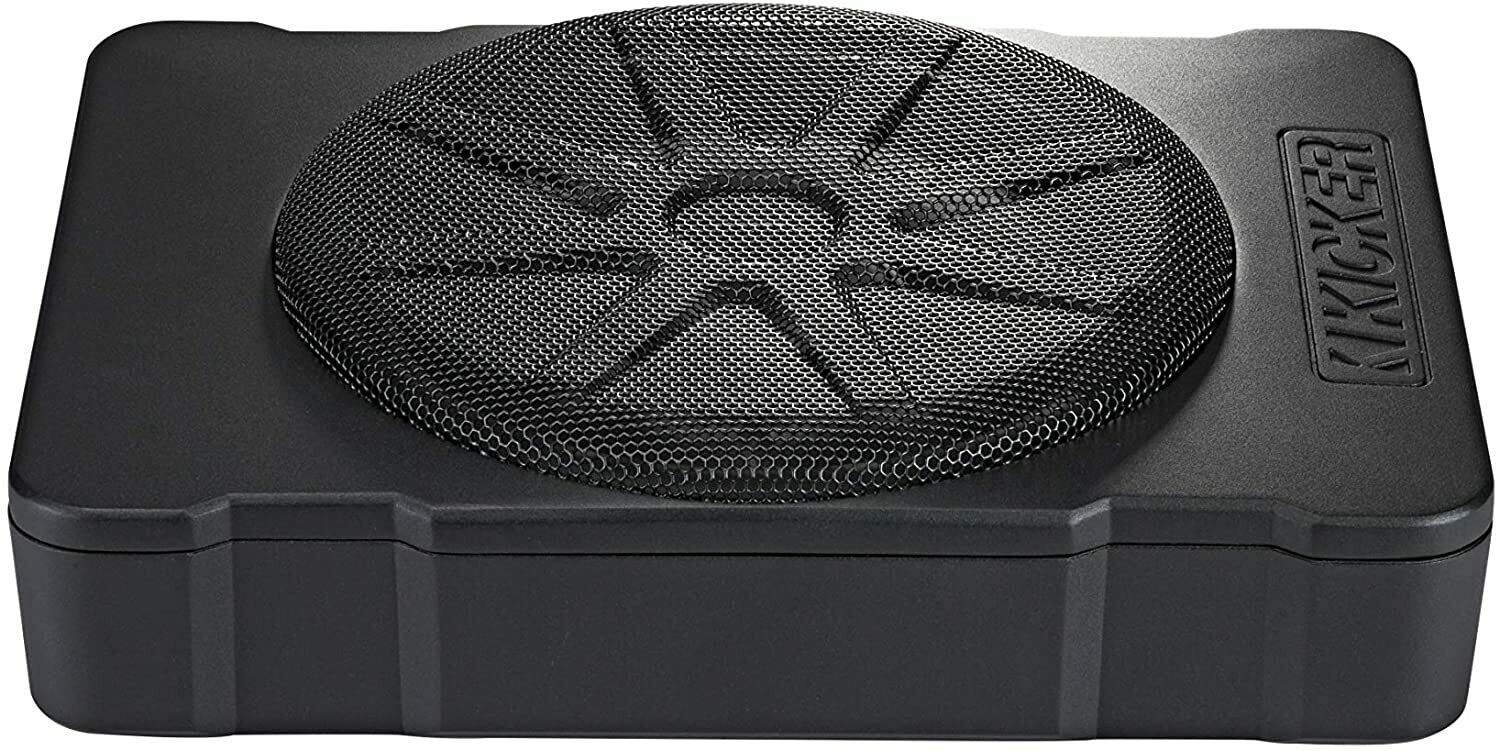 Kicker 46HS10 Hideaway 10" Ultra Compact Car Subwoofer with 180W Amp and Remote-Car Toys