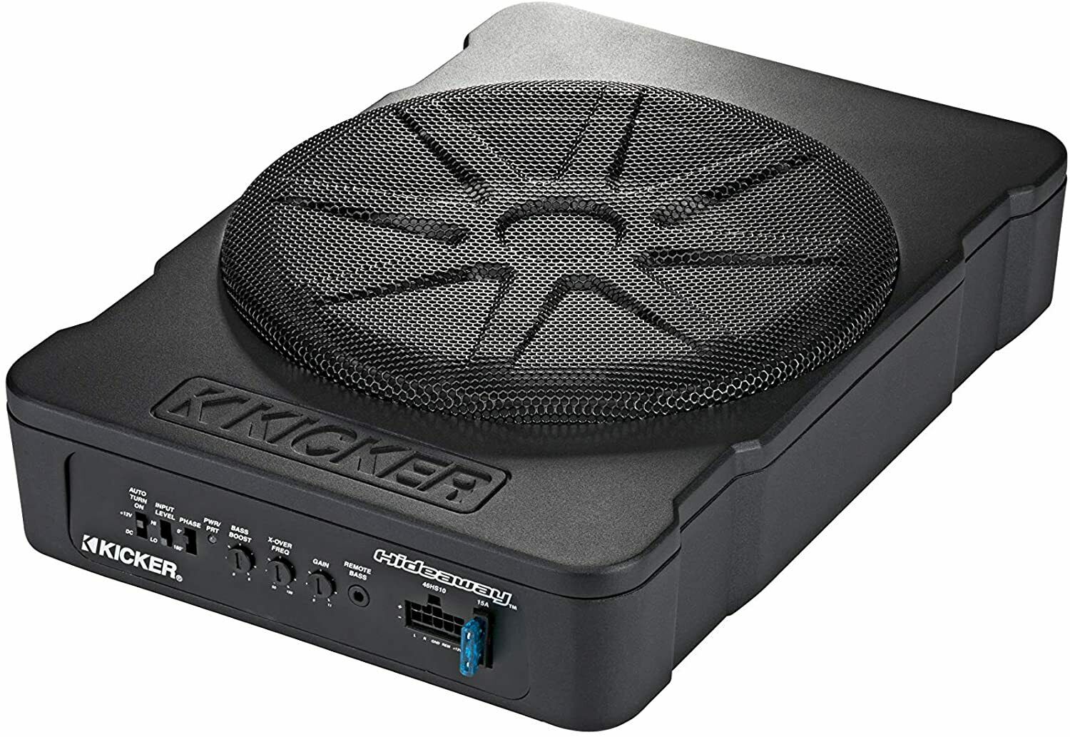 Kicker 46HS10 Hideaway 10" Ultra Compact Car Subwoofer with 180W Amp and Remote-Car Toys