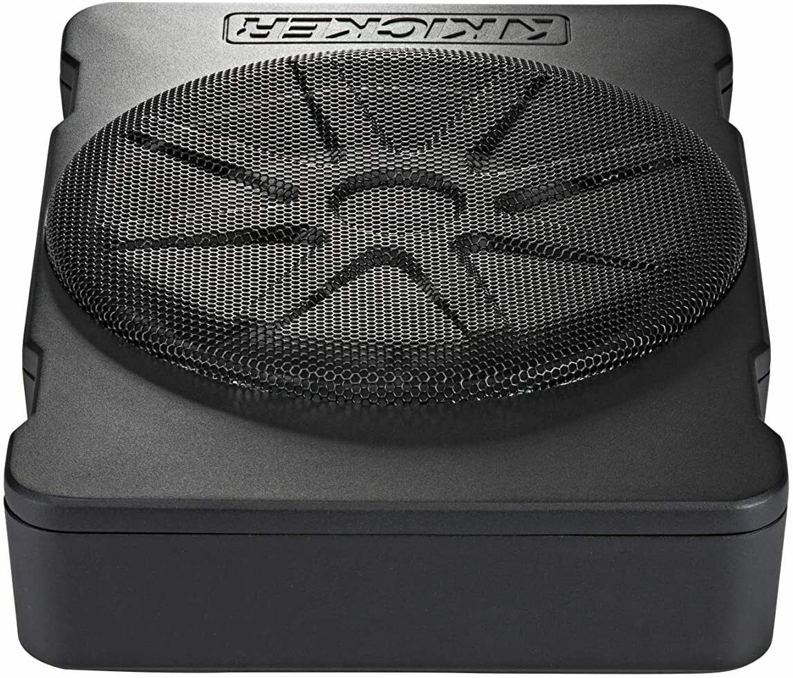 Kicker 46HS10 Hideaway 10" Ultra Compact Car Subwoofer with 180W Amp and Remote-Car Toys