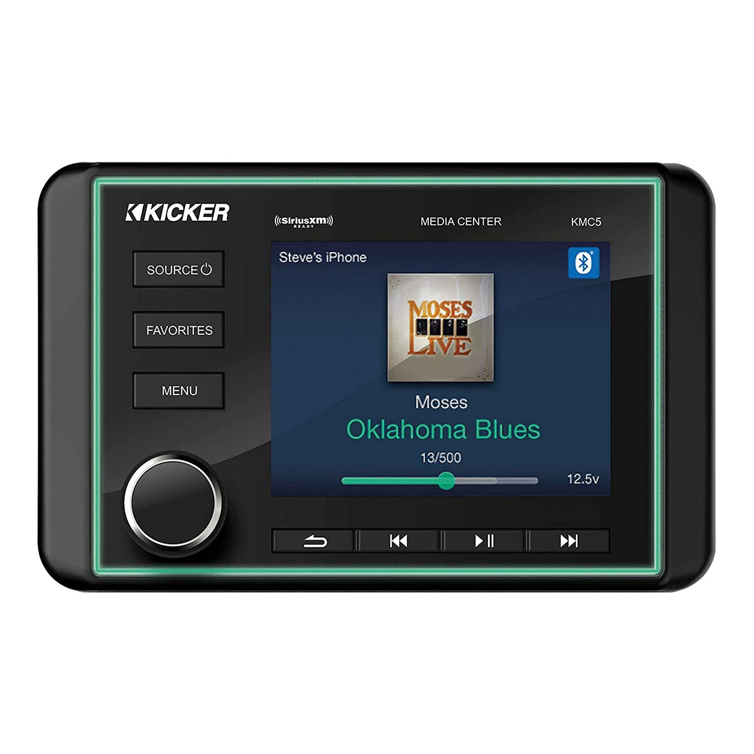 Kicker 46KMC5 Marine Media Center, 240 Watt Bluetooth Gauge Boat Stereo Receiver-Car Toys