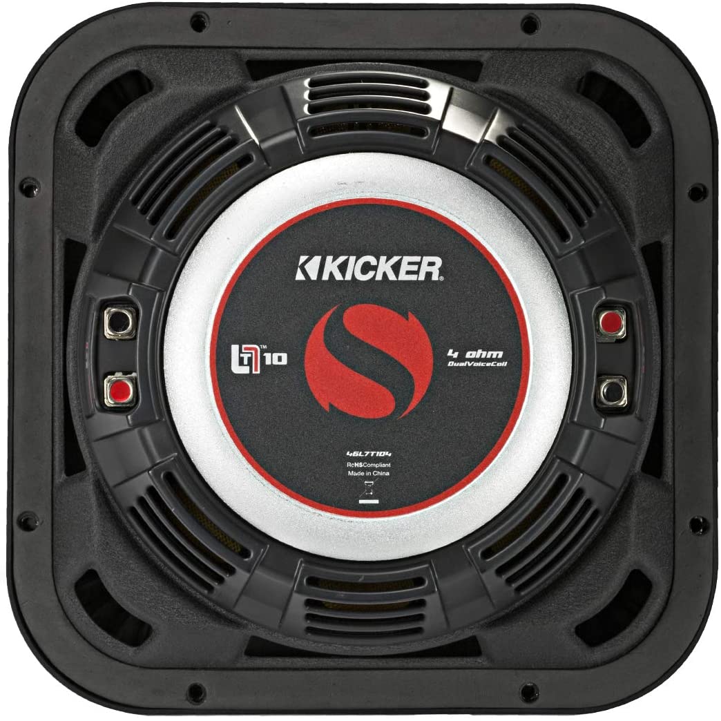 Kicker 46L7T102 Car Audio L7T Shallow Mount 10" Sub, Square L7 Subwoofer L7T102-Car Toys