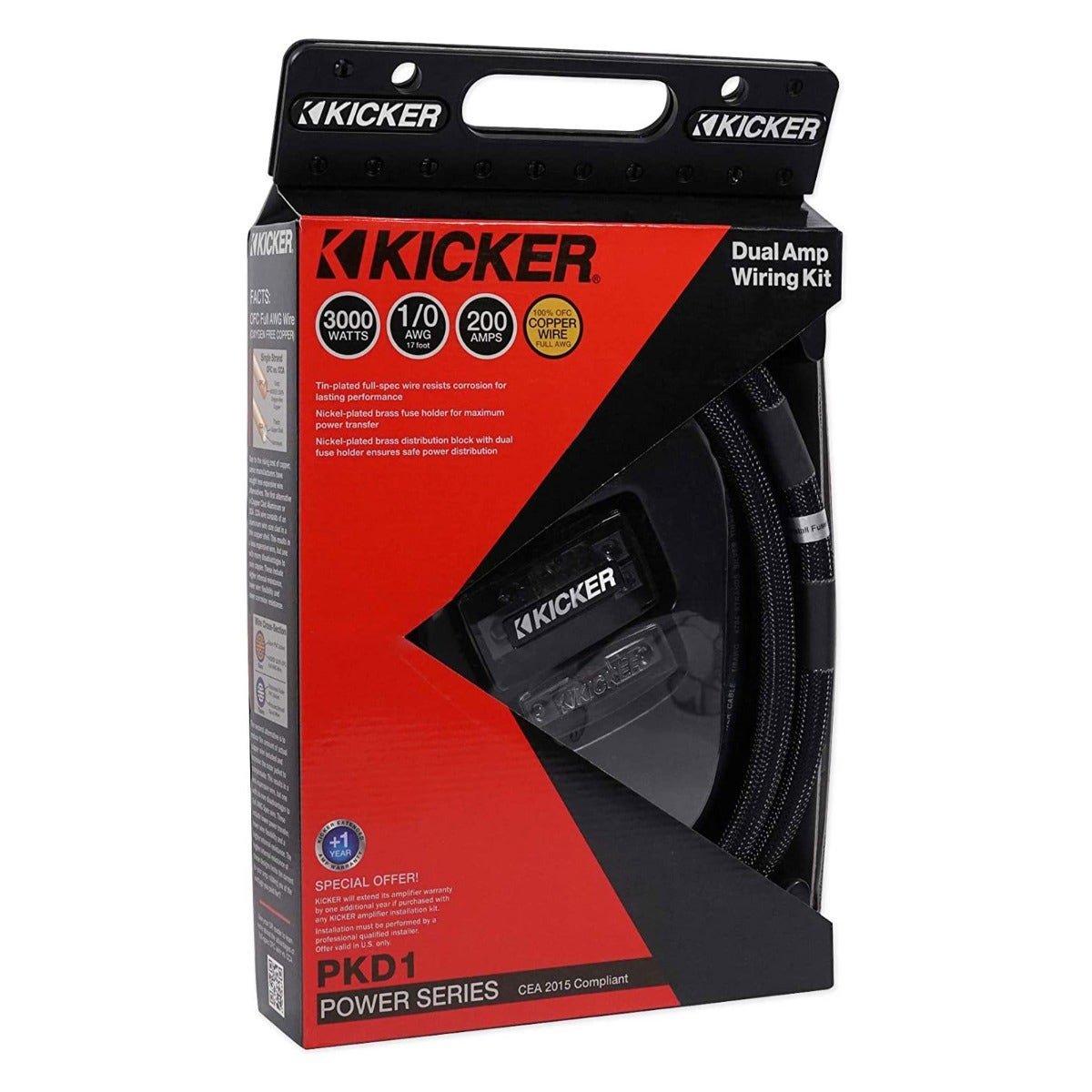 Kicker 46PKD4 4AWG 2-Channel Power Kit-Car Toys