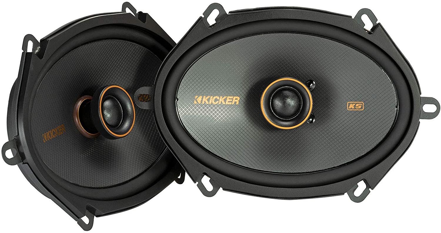 Kicker 47KSC6804 KS Series 6"x8" 2-Way Car Audio Coaxial Speakers 15-75 W RMS-Car Toys