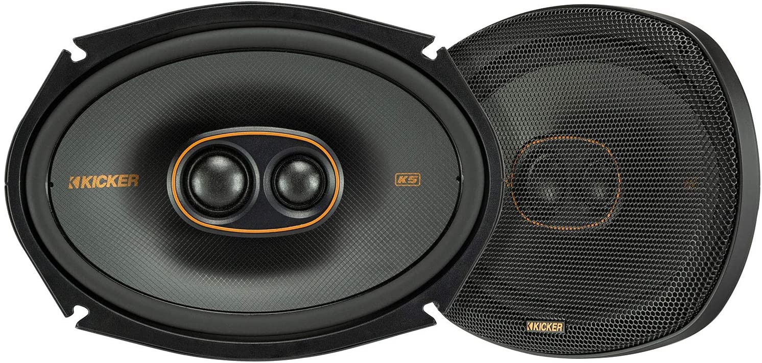 Kicker 47KSC69304 KS Series 6x9" Car Coaxial Speakers, 4 Ohm 3 Way, 150 Watt RMS-Car Toys