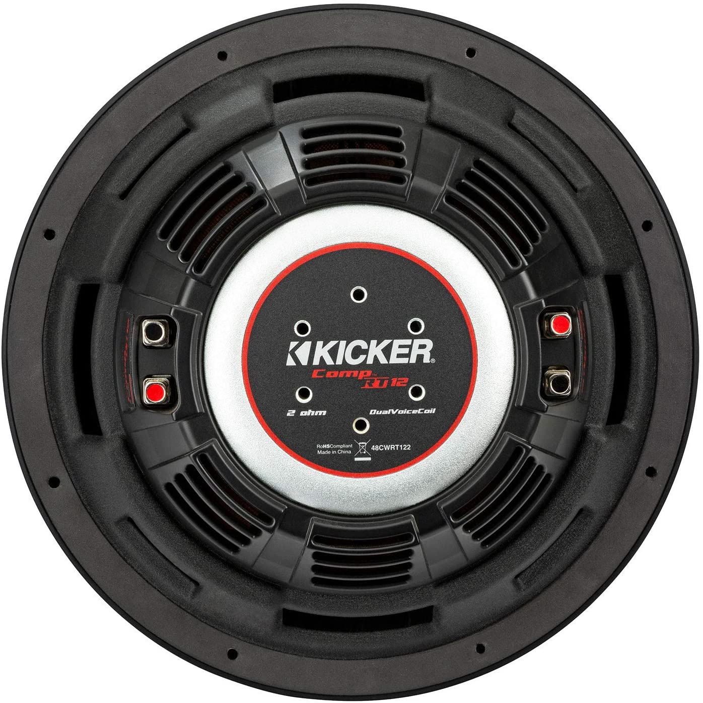 Kicker 48CWRT124 12" CompRT Dual Voice Coil 4 Ohm Subwoofer-Car Toys