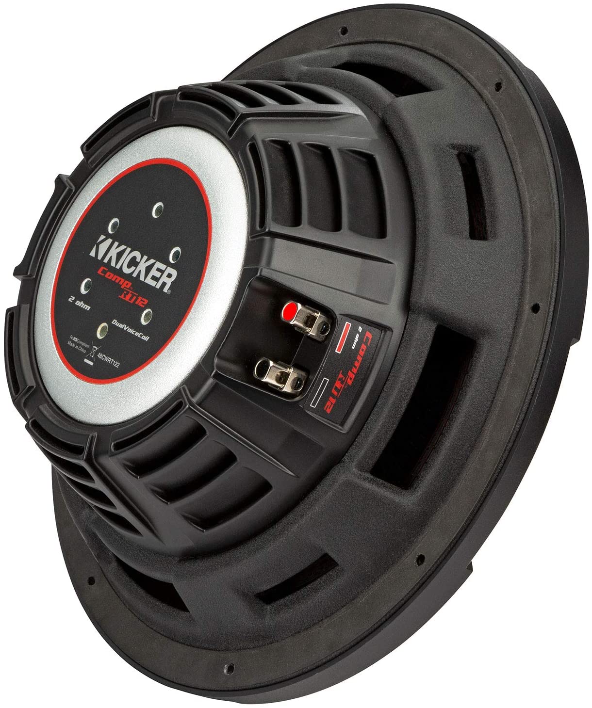 Kicker 48CWRT124 12" CompRT Dual Voice Coil 4 Ohm Subwoofer-Car Toys