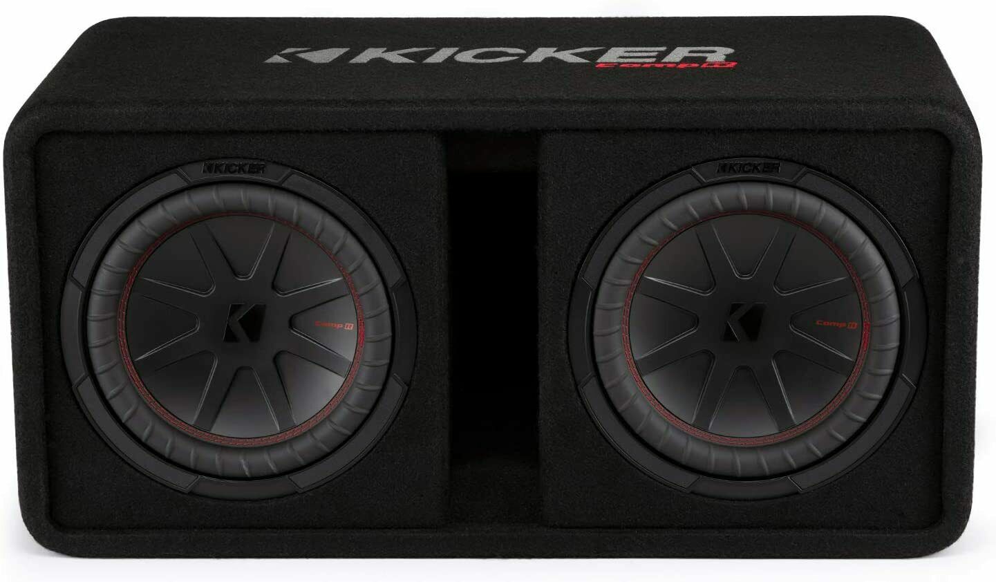 Kicker 48DCWR102 Car Audio Subwoofer Dual 10" Enclosed Sub Box 800W RMS 1600Peak-Car Toys