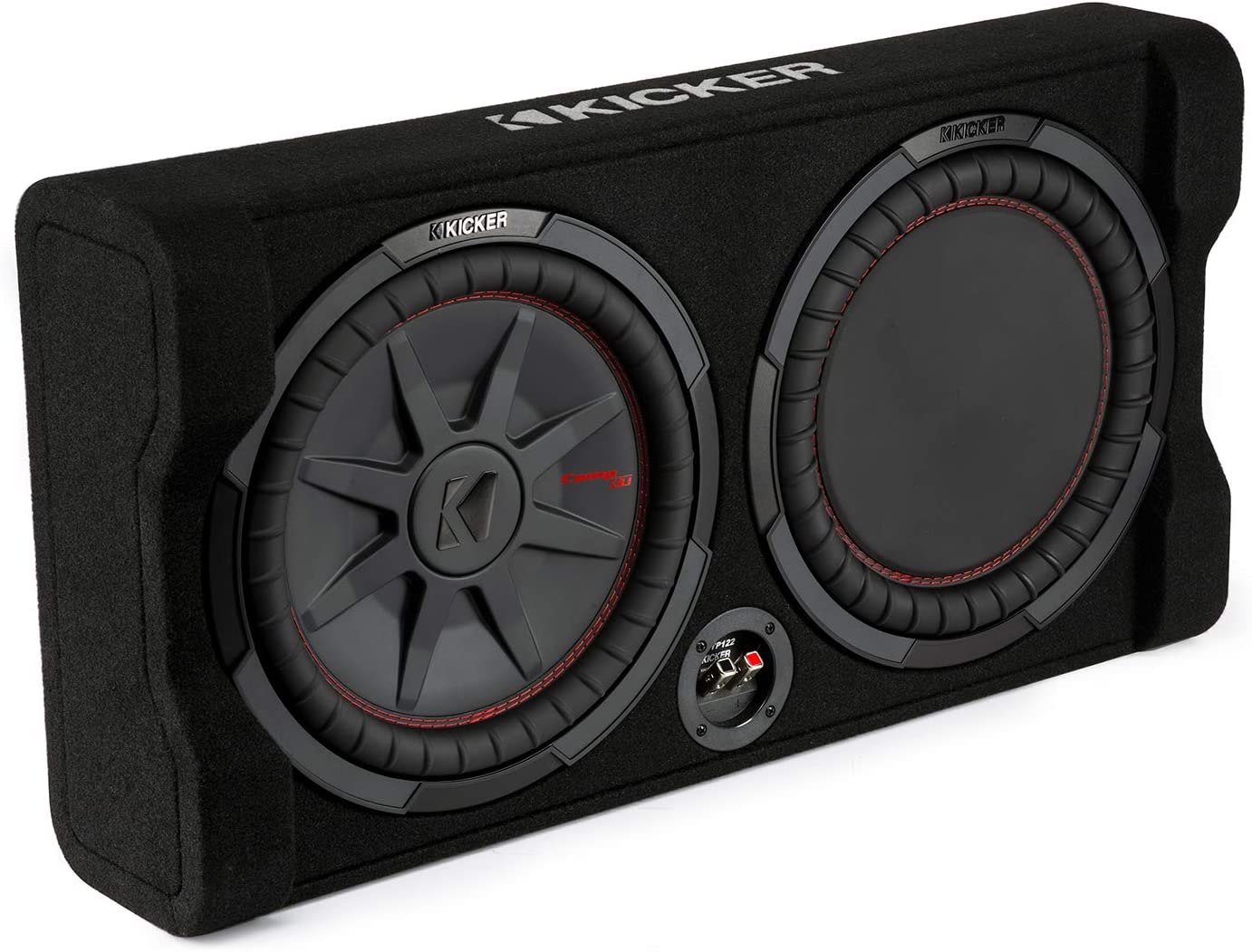 Kicker 48TRTP122 Car Sub TRTP 12-inch Thin Down Firing Subwoofer Enclosure 2 Ohm-Car Toys